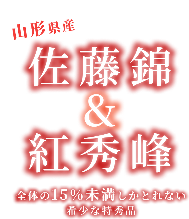 山形県産 果実の宝石  佐藤錦 & 紅秀峰 全体の15％未満しかとれない希少な特秀品